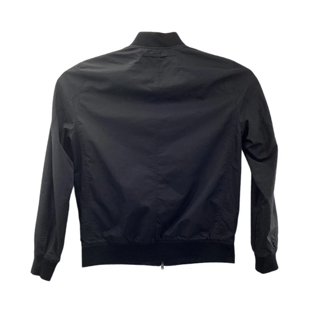 AllSaints Bassett Reversible Bomber Jacket Mens Medium Black Navy MJ025Y